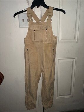 Amazon Beige Fleece KIDS Overalls Jumpsuit P2P 14/5.  Long 44 M/L